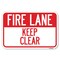 Signmission Fire Lane Keep Clear Heavy-Gauge Aluminum Sign, 12" x 18", A-1218-23983 A-1218-23983 - alternate 1
